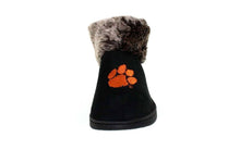Load image into Gallery viewer, Clemson Tigers Faux Sheepskin Top Indoor/Outdoor Slippers