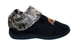 Oklahoma State Cowboys Faux Sheepskin Furry Top Indoor/Outdoor Slippers