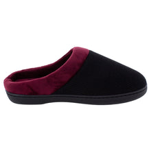 Load image into Gallery viewer, Black and Maroon ComfyFeet Clog Slipper