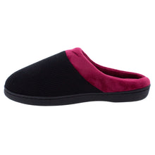Load image into Gallery viewer, Black and Crimson ComfyFeet Clog Slipper