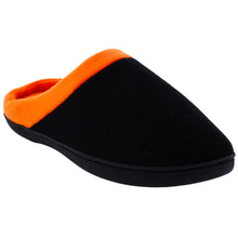 Load image into Gallery viewer, Black and Orange ComfyFeet Clog Slipper
