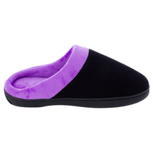 Load image into Gallery viewer, Black and Purple ComfyFeet Clog Slipper