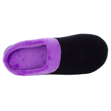 Load image into Gallery viewer, Black and Purple ComfyFeet Clog Slipper