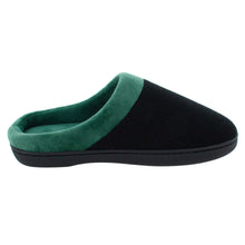 Load image into Gallery viewer, Black and Green ComfyFeet Clog Slipper