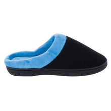 Load image into Gallery viewer, Black and Light Blue ComfyFeet Clog Slipper