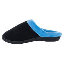 Load image into Gallery viewer, Black and Light Blue ComfyFeet Clog Slipper