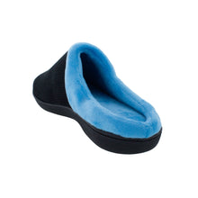 Load image into Gallery viewer, Black and Light Blue ComfyFeet Clog Slipper