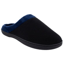 Load image into Gallery viewer, Black and Navy ComfyFeet Clog Slipper