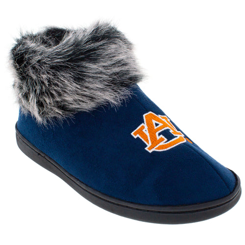 Auburn Tigers Faux Sheepskin Furry Top Indoor/Outdoor Slippers