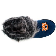 Load image into Gallery viewer, Auburn Tigers Faux Sheepskin Furry Top Indoor/Outdoor Slippers