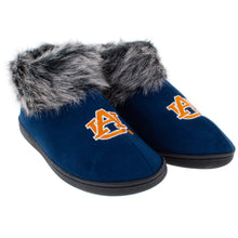 Load image into Gallery viewer, Auburn Tigers Faux Sheepskin Furry Top Indoor/Outdoor Slippers