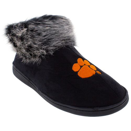 Clemson Tigers Faux Sheepskin Top Indoor/Outdoor Slippers