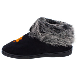 Clemson Tigers Faux Sheepskin Top Indoor/Outdoor Slippers