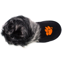 Load image into Gallery viewer, Clemson Tigers Faux Sheepskin Top Indoor/Outdoor Slippers