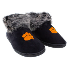 Load image into Gallery viewer, Clemson Tigers Faux Sheepskin Top Indoor/Outdoor Slippers