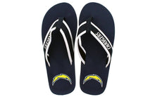 Load image into Gallery viewer, Los Angeles Chargers Contour Flip Flops