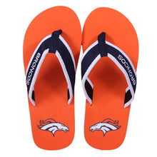 Load image into Gallery viewer, Denver Broncos Contour Flip Flops