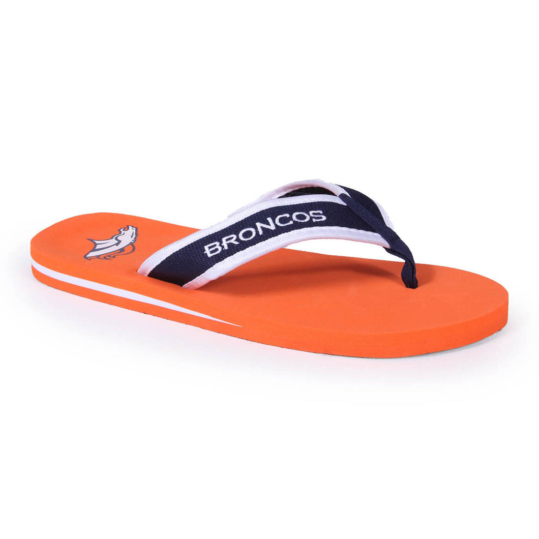 Denver Broncos Contour Flip Flops