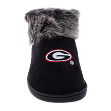 Load image into Gallery viewer, Georgia Bulldogs Faux Sheepskin Furry Top Indoor/Outdoor Slippers