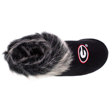 Load image into Gallery viewer, Georgia Bulldogs Faux Sheepskin Furry Top Indoor/Outdoor Slippers