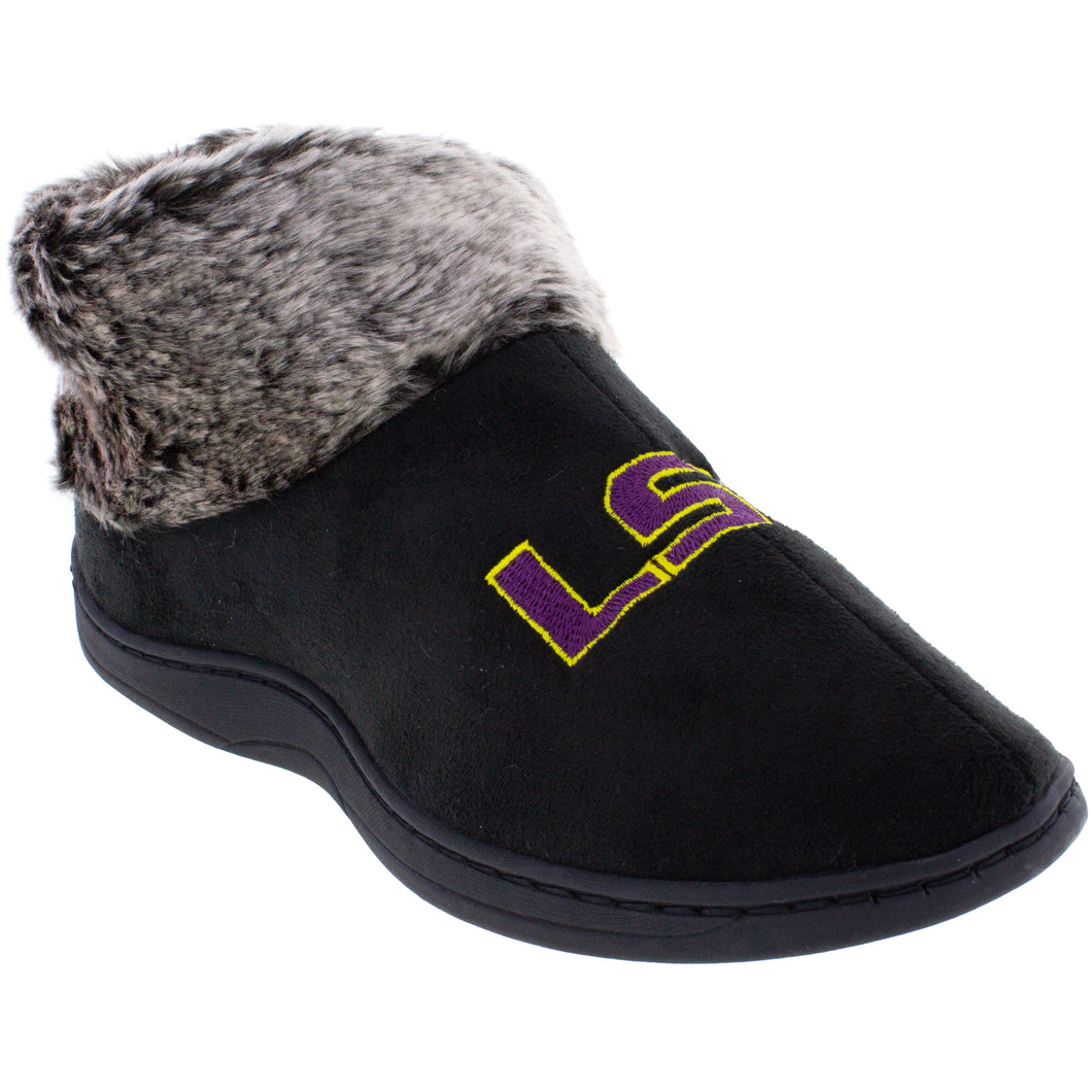 LSU TIgers Faux Sheepskin Furry Top Indoor/Outdoor Slippers