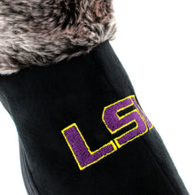 Load image into Gallery viewer, LSU TIgers Faux Sheepskin Furry Top Indoor/Outdoor Slippers
