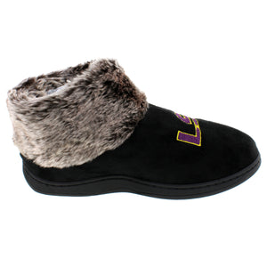 LSU TIgers Faux Sheepskin Furry Top Indoor/Outdoor Slippers