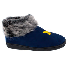Load image into Gallery viewer, Michigan Wolverines Faux Sheepskin Furry Top Indoor/Outdoor Slippers