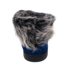 Load image into Gallery viewer, Michigan Wolverines Faux Sheepskin Furry Top Indoor/Outdoor Slippers