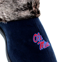 Load image into Gallery viewer, Mississippi Rebels Faux Sheepskin Furry Top Indoor/Outdoor Slippers
