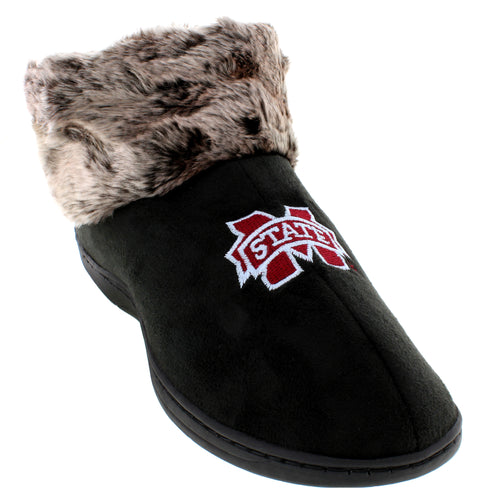 Mississippi State Bulldogs Faux Sheepskin Furry Top Indoor/Outdoor Slippers