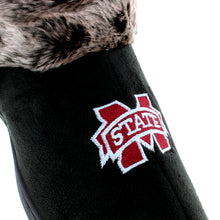 Load image into Gallery viewer, Mississippi State Bulldogs Faux Sheepskin Furry Top Indoor/Outdoor Slippers