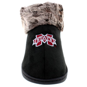 Mississippi State Bulldogs Faux Sheepskin Furry Top Indoor/Outdoor Slippers