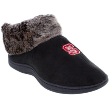 Load image into Gallery viewer, NC State Wolfpack Faux Sheepskin Furry Top Indoor/Outdoor Slippers
