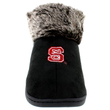 Load image into Gallery viewer, NC State Wolfpack Faux Sheepskin Furry Top Indoor/Outdoor Slippers