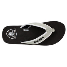 Load image into Gallery viewer, Las Vegas Raiders Contour Flip Flops