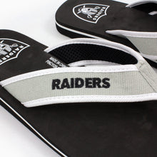 Load image into Gallery viewer, Las Vegas Raiders Contour Flip Flops