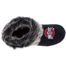 Load image into Gallery viewer, Ohio State Buckeyes Faux Sheepskin Furry Top Indoor/Outdoor Slippers