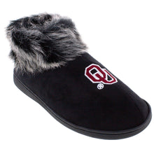 Load image into Gallery viewer, Oklahoma Sooners Faux Sheepskin Furry Top Indoor/Outdoor Slippers