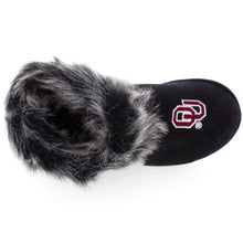 Load image into Gallery viewer, Oklahoma Sooners Faux Sheepskin Furry Top Indoor/Outdoor Slippers