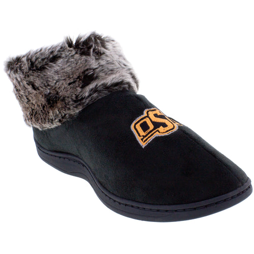 Oklahoma State Cowboys Faux Sheepskin Furry Top Indoor/Outdoor Slippers