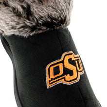 Load image into Gallery viewer, Oklahoma State Cowboys Faux Sheepskin Furry Top Indoor/Outdoor Slippers