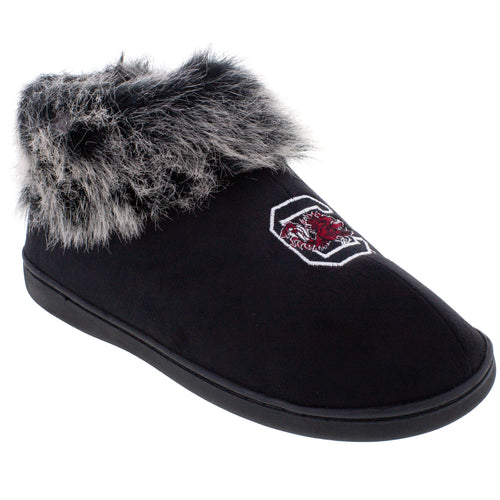 South Carolina Gamecocks Faux Sheepskin Furry Top Indoor/Outdoor Slippers
