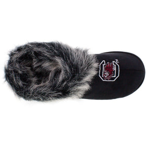 South Carolina Gamecocks Faux Sheepskin Furry Top Indoor/Outdoor Slippers