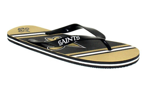 New Orleans Saints Big Logo Flip Flops