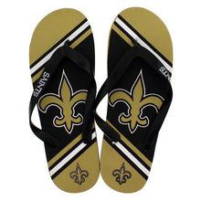 Load image into Gallery viewer, New Orleans Saints Big Logo Flip Flops