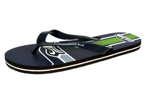 Seattle Seahawks Big Logo Flip Flops