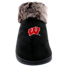 Load image into Gallery viewer, Wisconsin Badgers Faux Sheepskin Furry Top Indoor/Outdoor Slippers