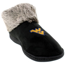 Load image into Gallery viewer, West Virginia Mountaineers Faux Sheepskin Furry Indoor/Outdoor Slippers