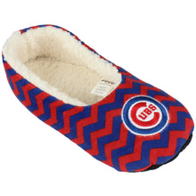 Load image into Gallery viewer, Chicago Cubs ComfyFeet Chevron Slip On Slipper